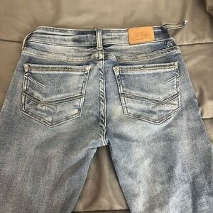 Light wash BKE low rise bootcut jeans